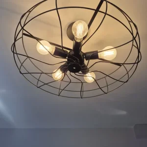 Black metal light fitting - Image 3