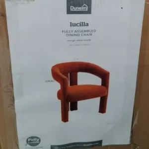 Orange Lucilla Dining Chair, Boucle - Image 2