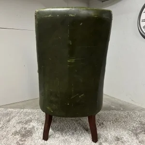 Chesterfield Nursing Chair – Parliament Green Leather, 1989 - Image 8