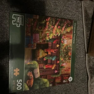 Corner piece Christmas fireplace