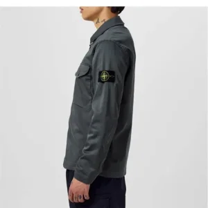 Stone Island Stretch Cotton Satin Overshirt - Image 2