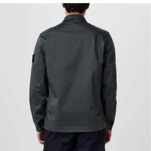 Stone Island Stretch Cotton Satin Overshirt - Image 3