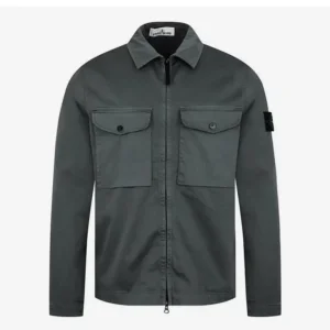 Stone Island Stretch Cotton Satin Overshirt - Image 4