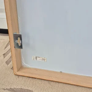 Large IKEA Mirror with Oak and Beech Grain Frame - Image 4