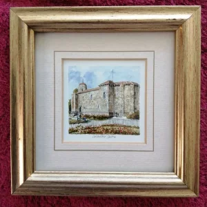 3 x Small North Essex Themed Prints – Colchester Castle, Eld Lane, Dedham High St - Image 2