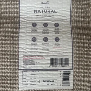 Dunelm 160x230cm shaggy rug cream - Image 3