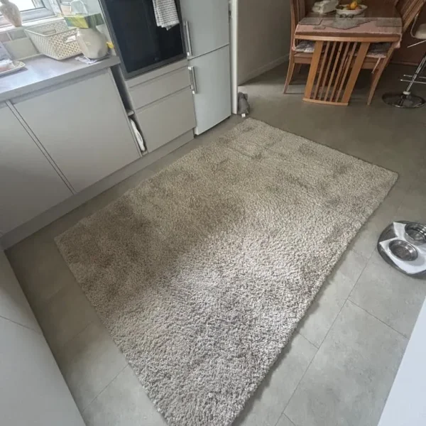 Dunelm 160x230cm shaggy rug cream