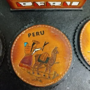 Leather Coasters Set of 6 from Peru - Image 5