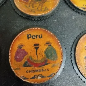 Leather Coasters Set of 6 from Peru - Image 8
