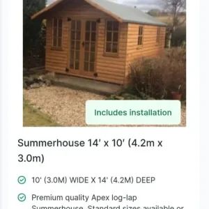 10 x 14 summerhouse - Image 3