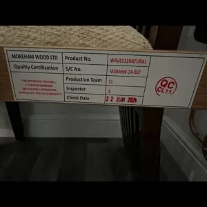 Natural Solid Oak Flow Back Dining Chairs (Pair) with Oak Seat Pad - Image 5