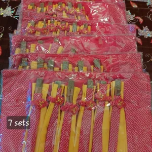 Set of 6 Chinese Chopstick And Table Mat - Image 2