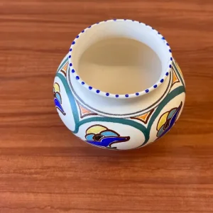 Honiton Pottery 1930s Art Deco Hand-Painted Vase - Image 4