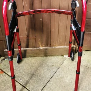 DRIVE FOLDAWAY RED PERSONAL ZIMMER WALKING FRAME - Image 4