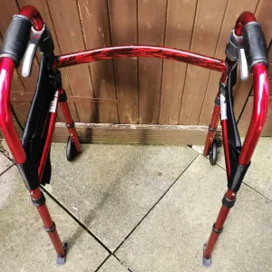 DRIVE FOLDAWAY RED PERSONAL ZIMMER WALKING FRAME - Image 5