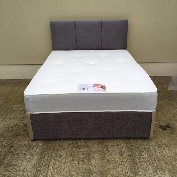 Double Divan Bed with Mattress – Ready to Use, No Assembly