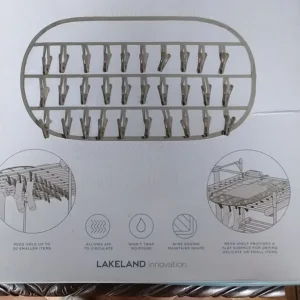 Lakeland Deluxe Dry Soon 3 Tier Heated Airer with Cover and Mesh Peg Shelf - Image 3