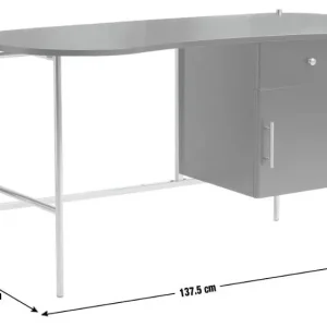 Habitat Jelly Bean Desk and Clarice Velvet Chair - Image 5