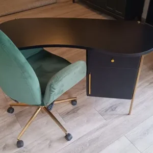Habitat Jelly Bean Desk and Clarice Velvet Chair