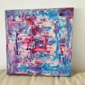 LARGE CUSTOM PAINTED CANVAS 16X16 INCH ORIGINAL ARTIST SIZE