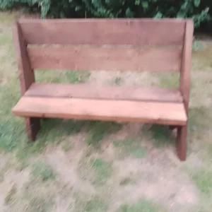 Leopold style wooden two-seater bench - Image 2