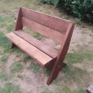 Leopold style wooden two-seater bench