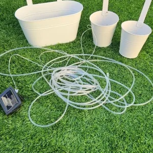 Plant pots & solar lights bundle