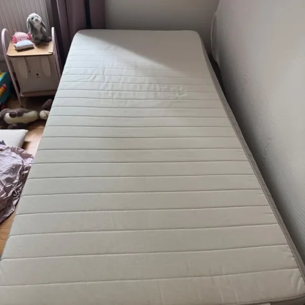 Grey Fabric Single Bed