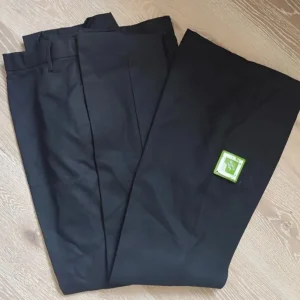 John Lewis Boys Slim Fit School Trousers Black Age 14 - Image 2