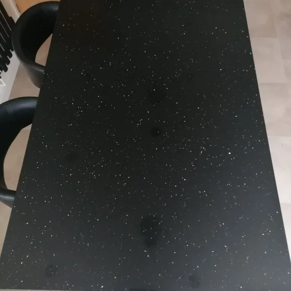 Black granite work top