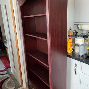Large brown bookcase with two drawers - Image 2