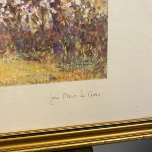 Jean Marcie le Guen framed vintage print Le Jardin du poete - Image 2