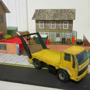 Model Railway Diorama of Scratch Built Builders Merchant and Fish & Chips Shop 00 Gauge - Image 3