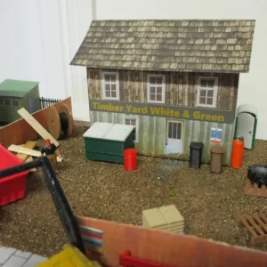 Model Railway Diorama of Scratch Built Builders Merchant and Fish & Chips Shop 00 Gauge - Image 4