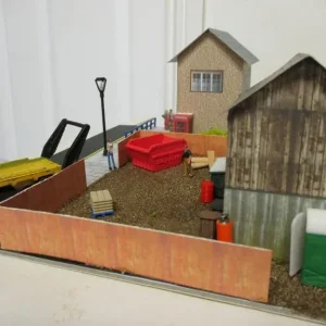 Model Railway Diorama of Scratch Built Builders Merchant and Fish & Chips Shop 00 Gauge - Image 8