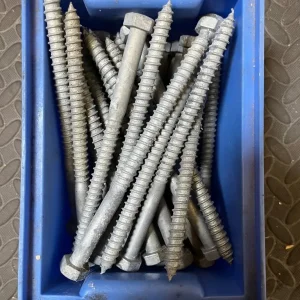 12mm X 180mm galvanised heavy duty hex screws