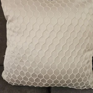 2 silver faux silk cushions from dunelm - Image 2