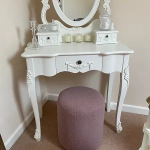 Pink Chenille Stool