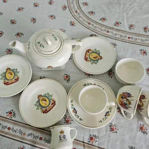 Half of a Mini Teaset with Queen Elizabeth Coronation Marking
