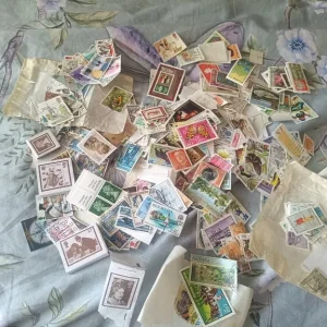 Selection of stamps and vintage tin - Image 2