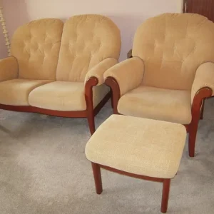 Sofa, 2 Armchairs and a Footstool - Image 4