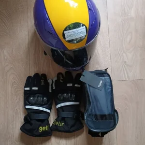 Mens Gilet 2 jackets size M/L with helmet and gloves - Image 3