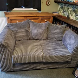 GREY CORD SOFA - Image 3