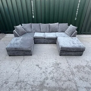 Large Grey U Shape Sofa - Image 2