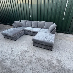 Large Grey U Shape Sofa - Image 6