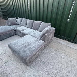 Large Grey U Shape Sofa - Image 7
