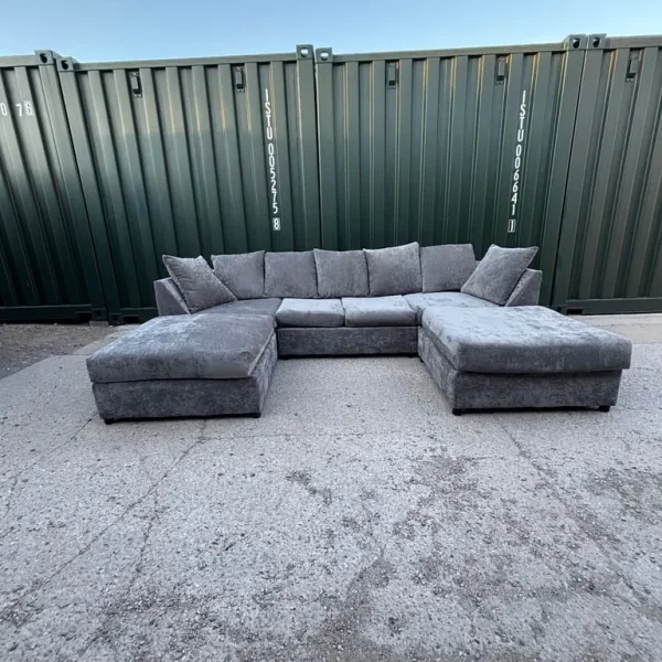 Large Grey U Shape Sofa