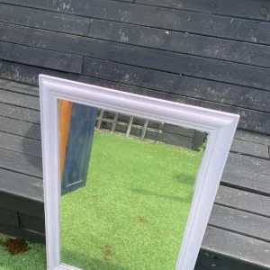 Pink Lilac Purple Wooden Mirror - Image 3