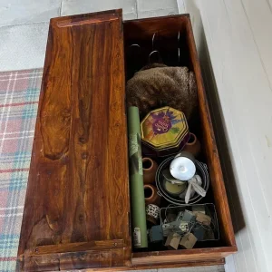 Apothecary Style Mango Wood Coffee Table with 12 Drawers - Image 3