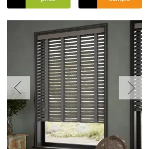Graphite Grain & Anthracite Faux Wood Blind